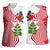 Peru Christmas Women Sleeveless Polo Shirt with Santa Macaw Cantuta Flower Red Swirl Pattern and Festive Design - Wonder Print Shop