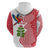 Peru Christmas Zip Hoodie with Santa Macaw Cantuta Flower Red Swirl Pattern and Festive Design - Wonder Print Shop