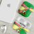 Ethiopia Christmas AirPods Case with Santa Riding Lion Ethiopian Flag Colors and Tribal Pattern Design - Wonder Print Shop