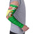 Ethiopia Christmas Arm Sleeves with Santa Riding Lion Ethiopian Flag Colors and Tribal Pattern Design - Wonder Print Shop