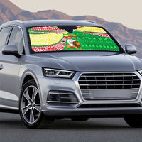 Ethiopia Christmas Auto Sun Shade with Santa Riding Lion Ethiopian Flag Colors and Tribal Pattern Design - Wonder Print Shop