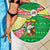 Ethiopia Christmas Beach Blanket with Santa Riding Lion Ethiopian Flag Colors and Tribal Pattern Design - Wonder Print Shop
