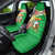 Ethiopia Christmas Car Seat Cover with Santa Riding Lion Ethiopian Flag Colors and Tribal Pattern Design - Wonder Print Shop