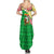 Ethiopia Christmas Family Matching Summer Maxi Dress and Hawaiian Shirt with Santa Riding Lion Ethiopian Flag Colors and Tribal Pattern Design - Wonder Print Shop