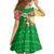 Ethiopia Christmas Family Matching Tank Maxi Dress and Hawaiian Shirt with Santa Riding Lion Ethiopian Flag Colors and Tribal Pattern Design - Wonder Print Shop