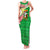 Ethiopia Christmas Family Matching Tank Maxi Dress and Hawaiian Shirt with Santa Riding Lion Ethiopian Flag Colors and Tribal Pattern Design - Wonder Print Shop