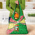 Ethiopia Christmas Grocery Bag with Santa Riding Lion Ethiopian Flag Colors and Tribal Pattern Design - Wonder Print Shop