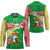 Ethiopia Christmas Hockey Jersey with Santa Riding Lion Ethiopian Flag Colors and Tribal Pattern Design - Wonder Print Shop