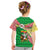 Ethiopia Christmas Kid T Shirt with Santa Riding Lion Ethiopian Flag Colors and Tribal Pattern Design - Wonder Print Shop