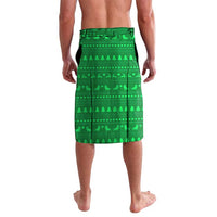 Ethiopia Christmas Lavalava with Santa Riding Lion Ethiopian Flag Colors and Tribal Pattern Design - Wonder Print Shop