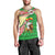 Ethiopia Christmas Men Tank Top with Santa Riding Lion Ethiopian Flag Colors and Tribal Pattern Design - Wonder Print Shop
