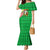 Ethiopia Christmas Mermaid Dress with Santa Riding Lion Ethiopian Flag Colors and Tribal Pattern Design - Wonder Print Shop