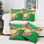 Ethiopia Christmas Pillow Cover with Santa Riding Lion Ethiopian Flag Colors and Tribal Pattern Design - Wonder Print Shop