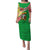 Ethiopia Christmas Puletasi with Santa Riding Lion Ethiopian Flag Colors and Tribal Pattern Design - Wonder Print Shop