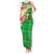 Ethiopia Christmas Tank Maxi Dress with Santa Riding Lion Ethiopian Flag Colors and Tribal Pattern Design - Wonder Print Shop
