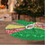 Ethiopia Christmas Tree Skirt with Santa Riding Lion Ethiopian Flag Colors and Tribal Pattern Design - Wonder Print Shop