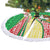 Ethiopia Christmas Tree Skirt with Santa Riding Lion Ethiopian Flag Colors and Tribal Pattern Design - Wonder Print Shop