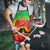 Ethiopia Christmas Apron with Mountain Gazelle Sunset Ethiopian Flag Colors and Tribal Pattern Design - Wonder Print Shop