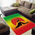Ethiopia Christmas Area Rug with Mountain Gazelle Sunset Ethiopian Flag Colors and Tribal Pattern Design - Wonder Print Shop