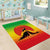 Ethiopia Christmas Area Rug with Mountain Gazelle Sunset Ethiopian Flag Colors and Tribal Pattern Design - Wonder Print Shop