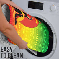 Ethiopia Christmas Bathroom Set with Mountain Gazelle Sunset Ethiopian Flag Colors and Tribal Pattern Design - Wonder Print Shop