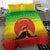 Ethiopia Christmas Bedding Set with Mountain Gazelle Sunset Ethiopian Flag Colors and Tribal Pattern Design - Wonder Print Shop