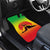 Ethiopia Christmas Car Mats with Mountain Gazelle Sunset Ethiopian Flag Colors and Tribal Pattern Design - Wonder Print Shop
