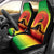 Ethiopia Christmas Car Seat Cover with Mountain Gazelle Sunset Ethiopian Flag Colors and Tribal Pattern Design - Wonder Print Shop