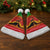 Ethiopia Christmas Santa Hat with Mountain Gazelle Sunset Ethiopian Flag Colors and Tribal Pattern Design - Wonder Print Shop
