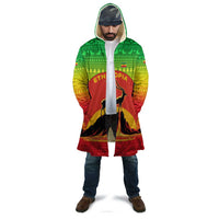 Ethiopia Christmas Cloak with Mountain Gazelle Sunset Ethiopian Flag Colors and Tribal Pattern Design - Wonder Print Shop