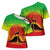Ethiopia Christmas Cross Shoulder Shirt with Mountain Gazelle Sunset Ethiopian Flag Colors and Tribal Pattern Design - Wonder Print Shop