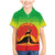 Ethiopia Christmas Family Matching Mermaid Dress and Hawaiian Shirt with Mountain Gazelle Sunset Ethiopian Flag Colors and Tribal Pattern Design - Wonder Print Shop