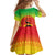 Ethiopia Christmas Family Matching Off Shoulder Maxi Dress and Hawaiian Shirt with Mountain Gazelle Sunset Ethiopian Flag Colors and Tribal Pattern Design - Wonder Print Shop