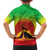 Ethiopia Christmas Family Matching Summer Maxi Dress and Hawaiian Shirt with Mountain Gazelle Sunset Ethiopian Flag Colors and Tribal Pattern Design - Wonder Print Shop