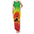 Ethiopia Christmas Family Matching Tank Maxi Dress and Hawaiian Shirt with Mountain Gazelle Sunset Ethiopian Flag Colors and Tribal Pattern Design - Wonder Print Shop