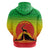 Ethiopia Christmas Hoodie with Mountain Gazelle Sunset Ethiopian Flag Colors and Tribal Pattern Design - Wonder Print Shop