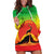 Ethiopia Christmas Hoodie Dress with Mountain Gazelle Sunset Ethiopian Flag Colors and Tribal Pattern Design - Wonder Print Shop
