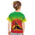Ethiopia Christmas Kid T Shirt with Mountain Gazelle Sunset Ethiopian Flag Colors and Tribal Pattern Design - Wonder Print Shop