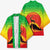 Ethiopia Christmas Kimono with Mountain Gazelle Sunset Ethiopian Flag Colors and Tribal Pattern Design - Wonder Print Shop