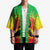 Ethiopia Christmas Kimono with Mountain Gazelle Sunset Ethiopian Flag Colors and Tribal Pattern Design - Wonder Print Shop