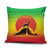 Ethiopia Christmas Pillow Cover with Mountain Gazelle Sunset Ethiopian Flag Colors and Tribal Pattern Design - Wonder Print Shop