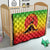 Ethiopia Christmas Quilt with Mountain Gazelle Sunset Ethiopian Flag Colors and Tribal Pattern Design - Wonder Print Shop