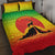 Ethiopia Christmas Quilt Bed Set with Mountain Gazelle Sunset Ethiopian Flag Colors and Tribal Pattern Design - Wonder Print Shop