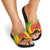 Ethiopia Christmas Slide Sandals with Mountain Gazelle Sunset Ethiopian Flag Colors and Tribal Pattern Design - Wonder Print Shop
