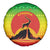 Ethiopia Christmas Spare Tire Cover with Mountain Gazelle Sunset Ethiopian Flag Colors and Tribal Pattern Design - Wonder Print Shop