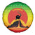 Ethiopia Christmas Spare Tire Cover with Mountain Gazelle Sunset Ethiopian Flag Colors and Tribal Pattern Design - Wonder Print Shop