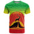 Ethiopia Christmas T Shirt with Mountain Gazelle Sunset Ethiopian Flag Colors and Tribal Pattern Design - Wonder Print Shop