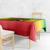 Ethiopia Christmas Tablecloth with Mountain Gazelle Sunset Ethiopian Flag Colors and Tribal Pattern Design - Wonder Print Shop