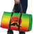 Ethiopia Christmas Travel Bag with Mountain Gazelle Sunset Ethiopian Flag Colors and Tribal Pattern Design - Wonder Print Shop