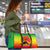 Ethiopia Christmas Travel Bag with Mountain Gazelle Sunset Ethiopian Flag Colors and Tribal Pattern Design - Wonder Print Shop